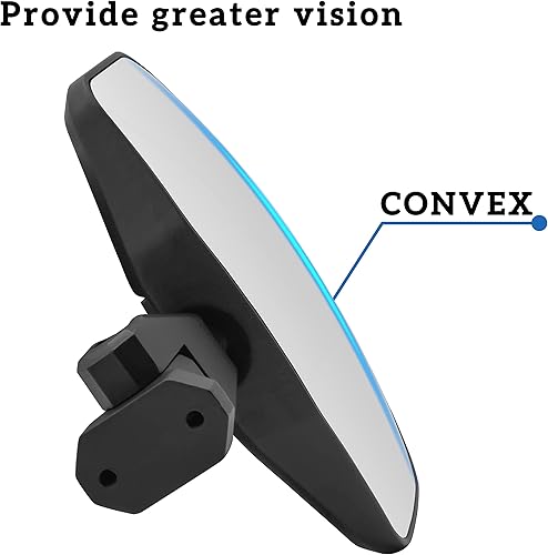 Miniatura 5 de SAUTVS Espejos laterales de aluminio ajustables más anchos para Can-Am Defender, espejos laterales convexos de alta definición resistentes para Can