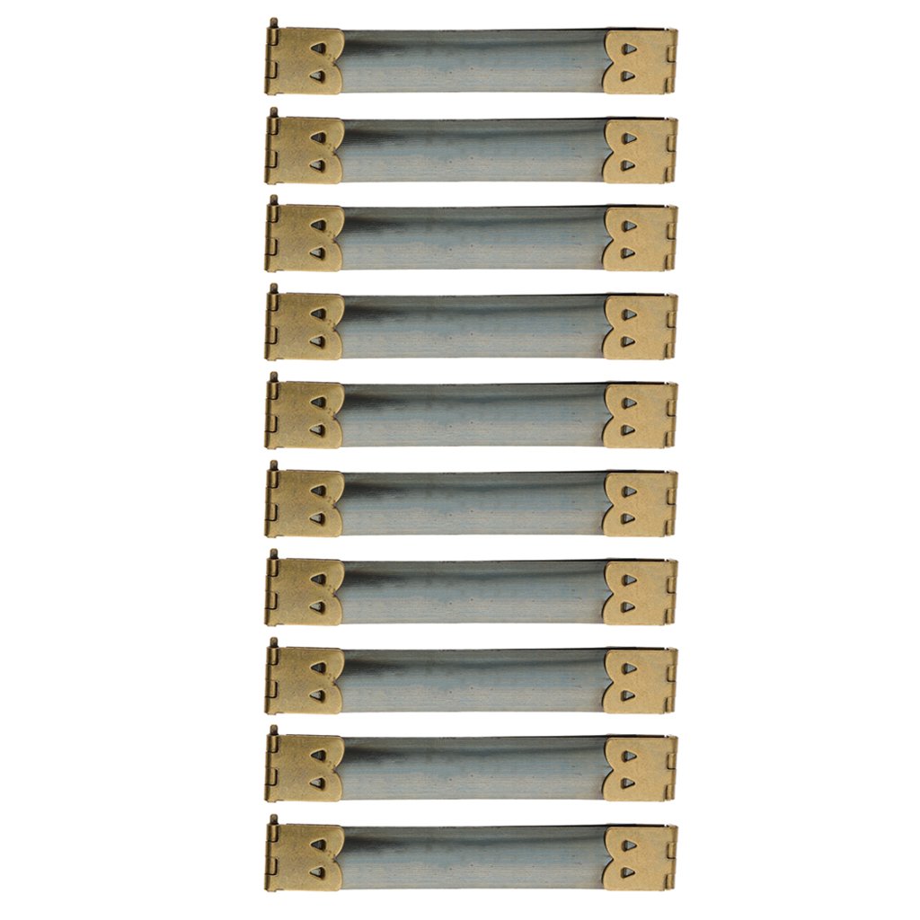 MagiDeal 10 Pieces Purse Or Glasses Case Flex Frame Internal Flex Spring Clip Silver/Bronze - bronze, 9x1.4 cm-image-10