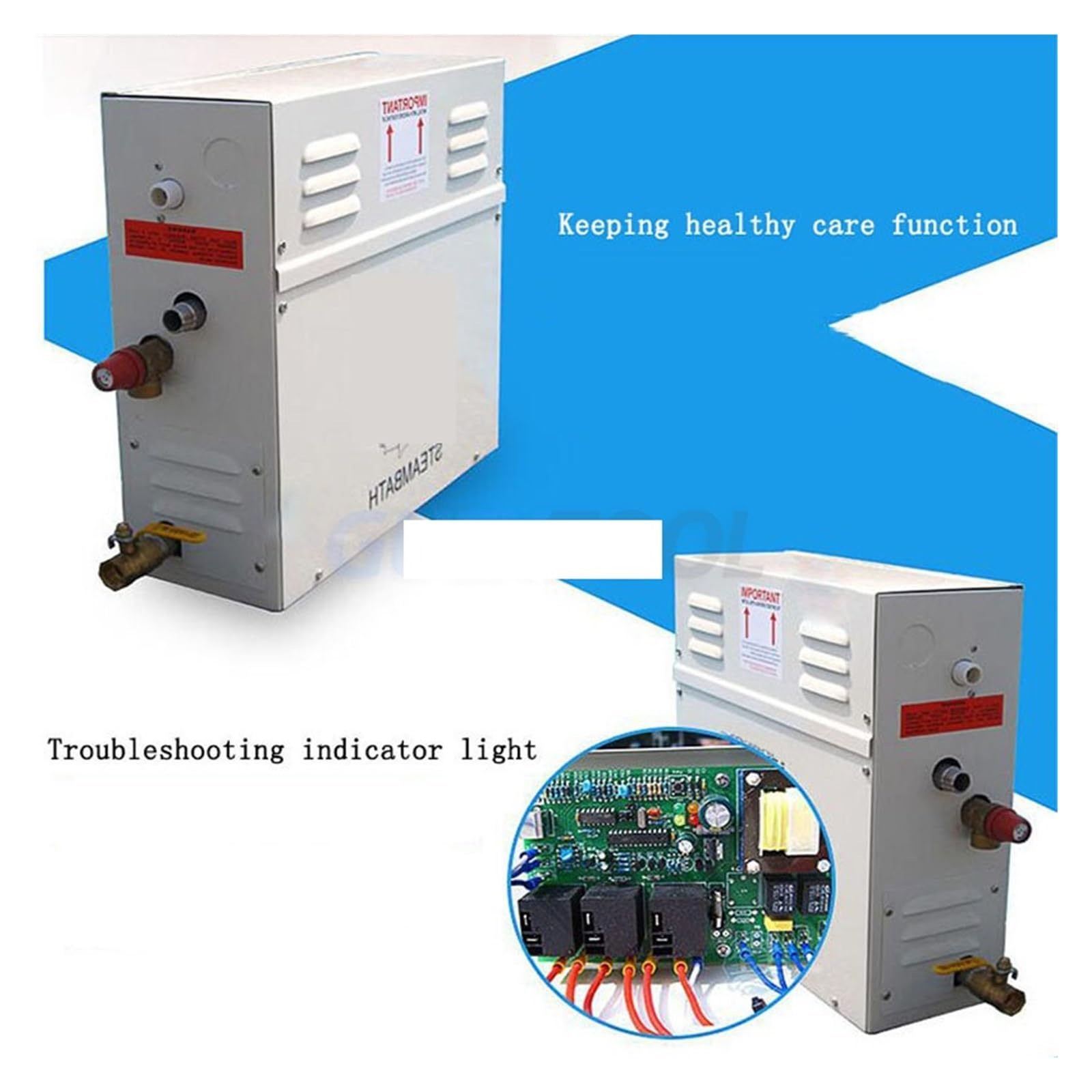 Generatore di Vapore, Macchina per Sauna Domestica, generatore di Vapore Portatile, generatore di Vapore per Bagno Domestico, Macchina per Vapore Umido (4,5 kW)