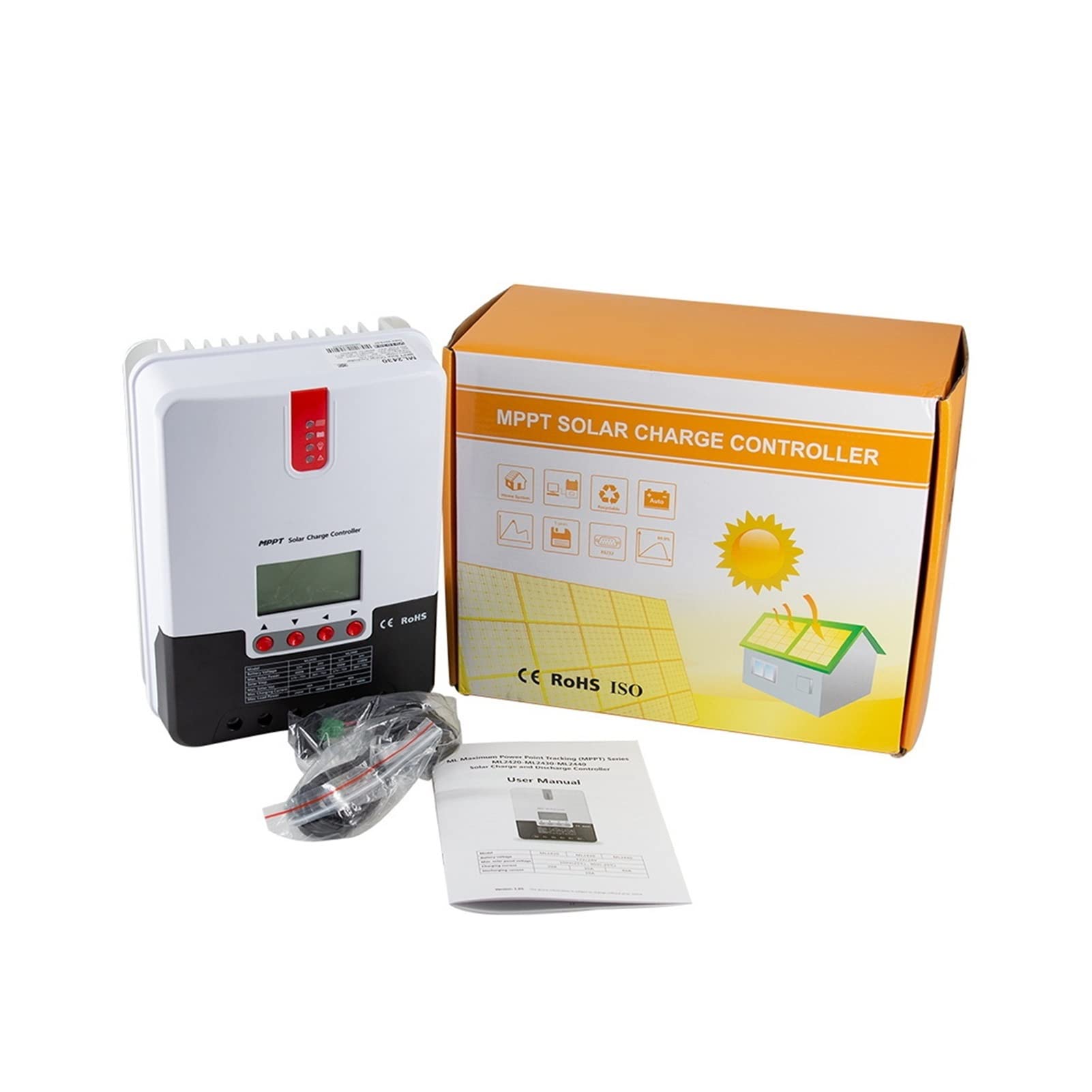 Kontroler ładowania słonecznego, 3 0A60A Kontroler panelu słonecznego MPPT12V/24V/36V/48V Bateria litowa RV Kontroler domowy(ML4860)