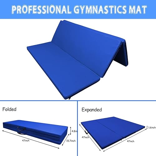 Miniatura 5 de Barra de gimnasia con alfombrilla para entrenamiento en interiores en casa, barra horizontal para niños y niñas, brazos ajustables de 3 a 5 pies,
