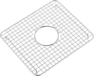 14 in. x 16 in. Centre Drain Kitchen Bottom Grid with Supersoft Silicone Feet in 304 Grade Stainless Steel