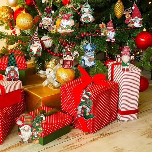 Alter Weihnachtsbaumschmuck 30 Weihnachtsschmuck, Baum, 36 Stück, Weihnachtszwerg, Holzornamente,...