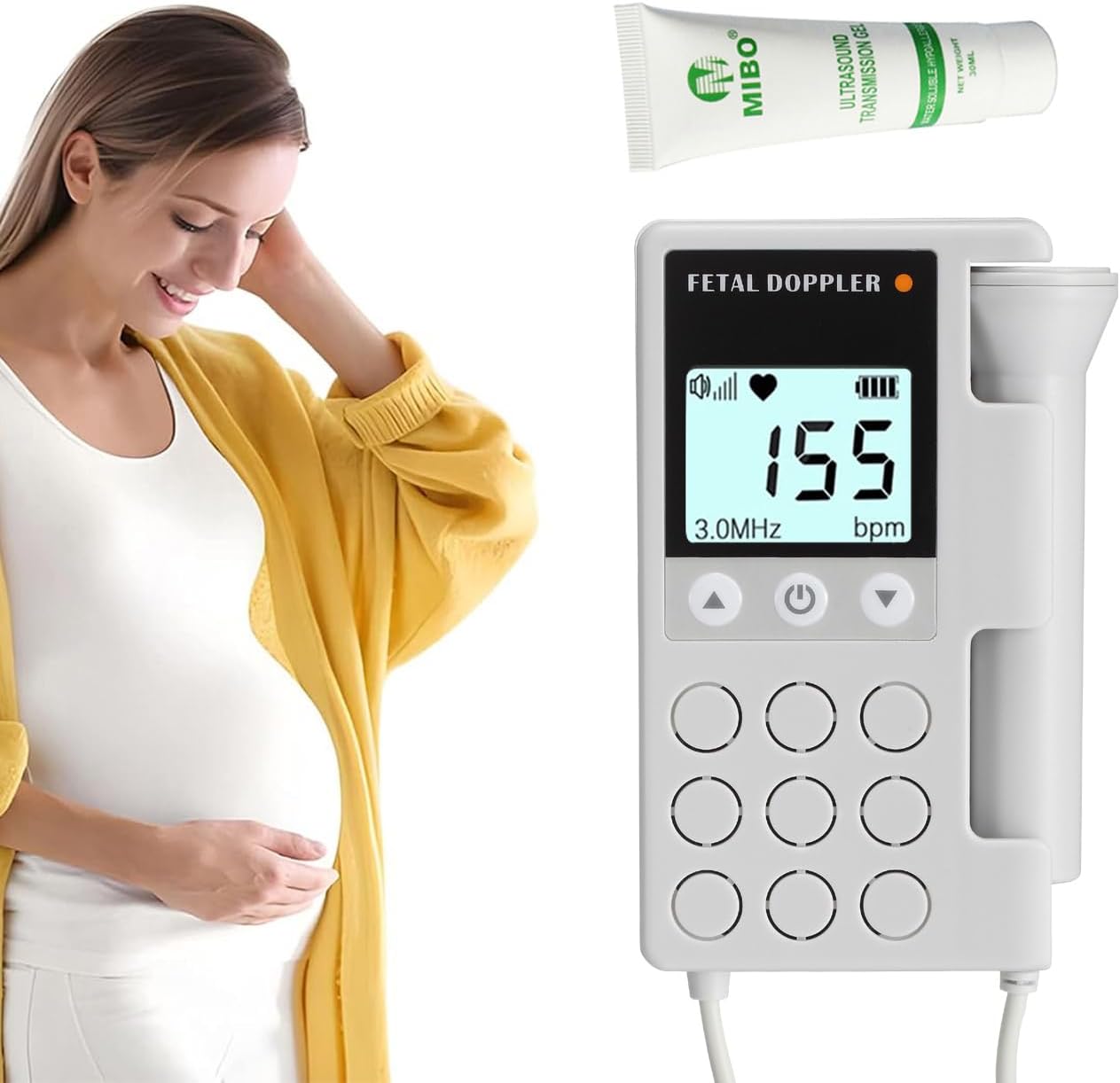 Baby Heartbeat Monitor Fetal Doppler for New Moms