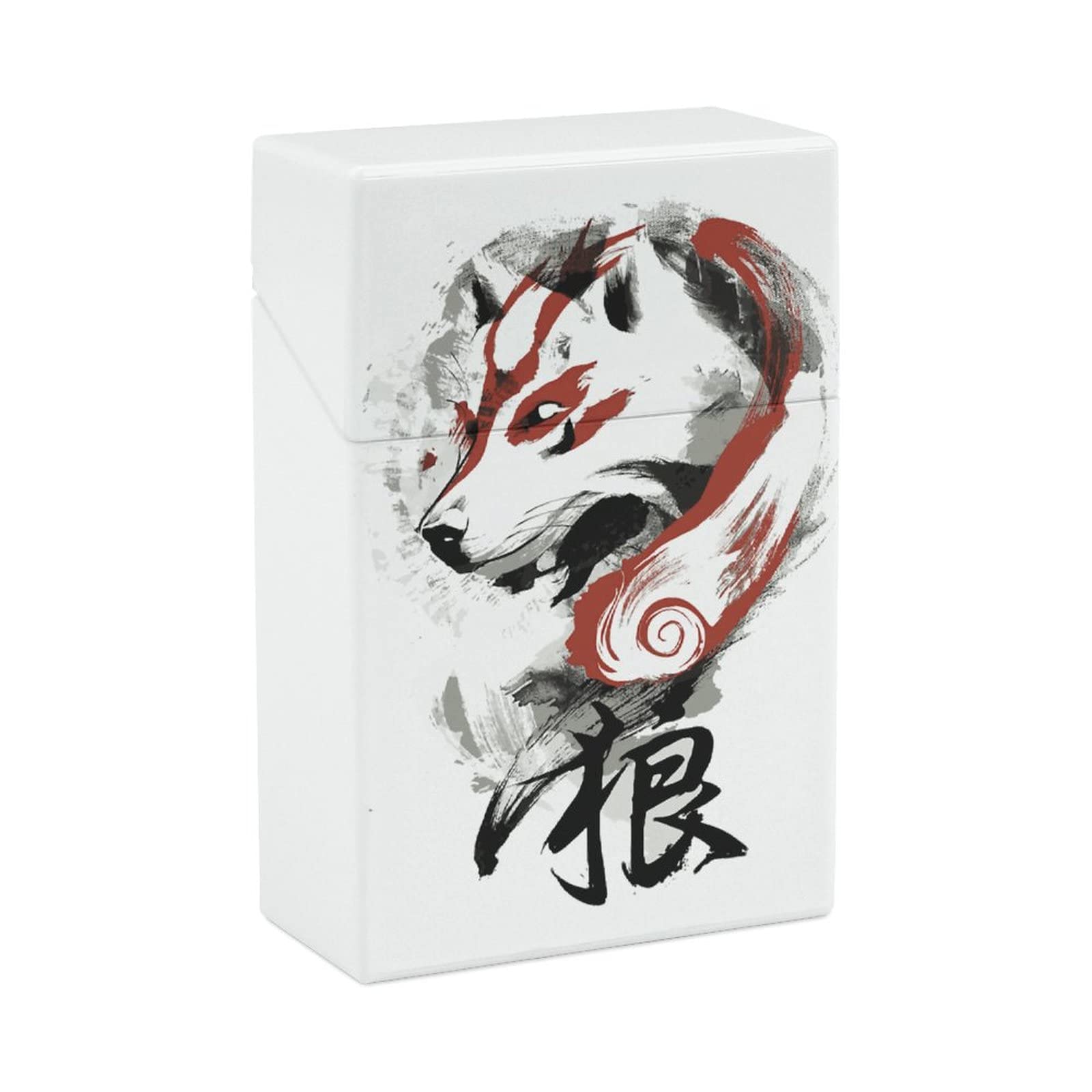 Amazon | タバコケース 狼 オオガミ 墨絵 水墨画 シガレットケース