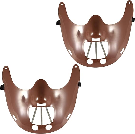 X2 Mascara Hannibal Lecter. Mascaras Y Caretas De Miedo Para Halloween. Accesorios Y Complementos Para Disfraces De Careta Miedo Adulto.