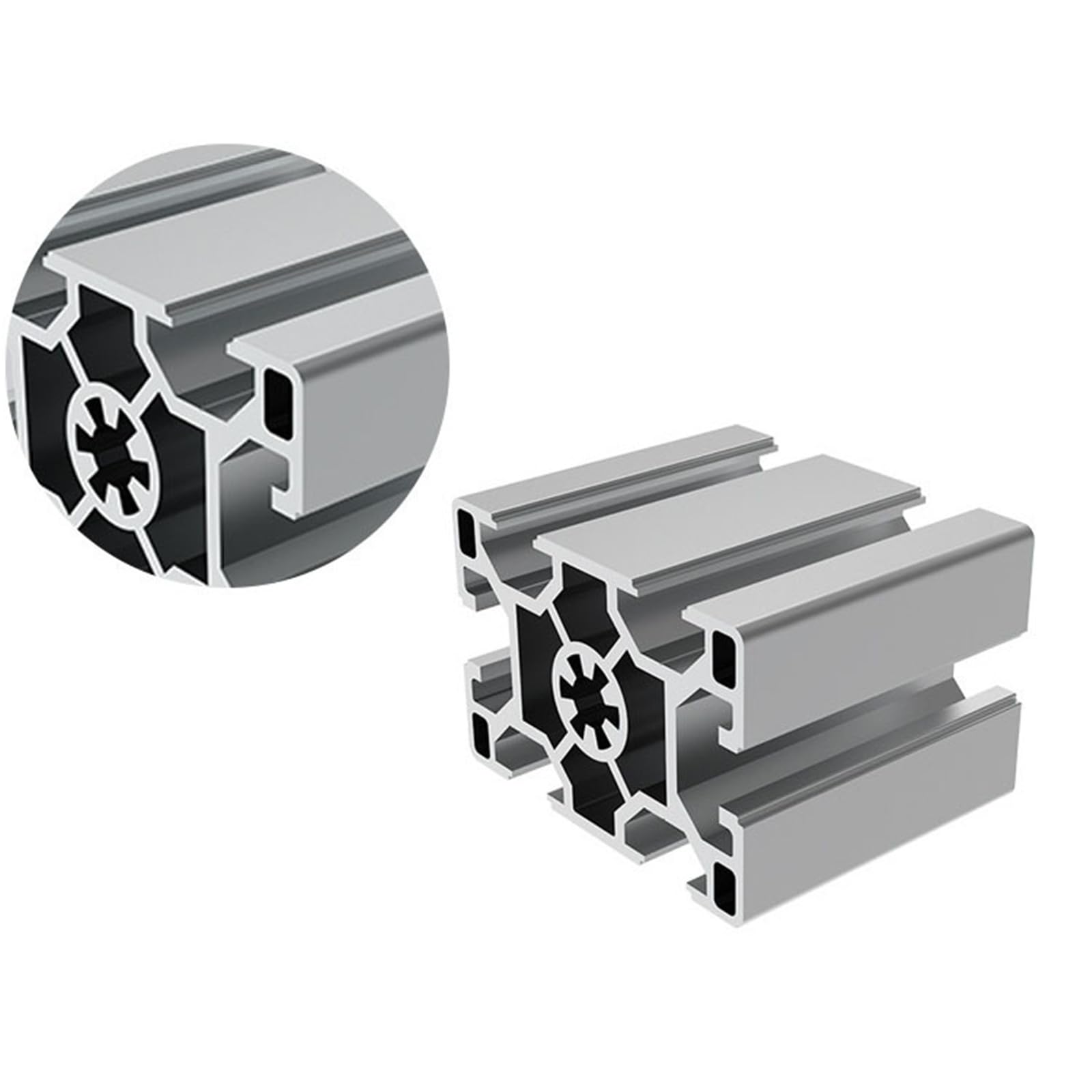 Perfil de aluminio industrial de 4560 W, 45 x 60 mm, estructura de extrusión, estructura de riel lineal de alta resistencia for bancos de equipos Borde soporte(850mm 33.46" long)
