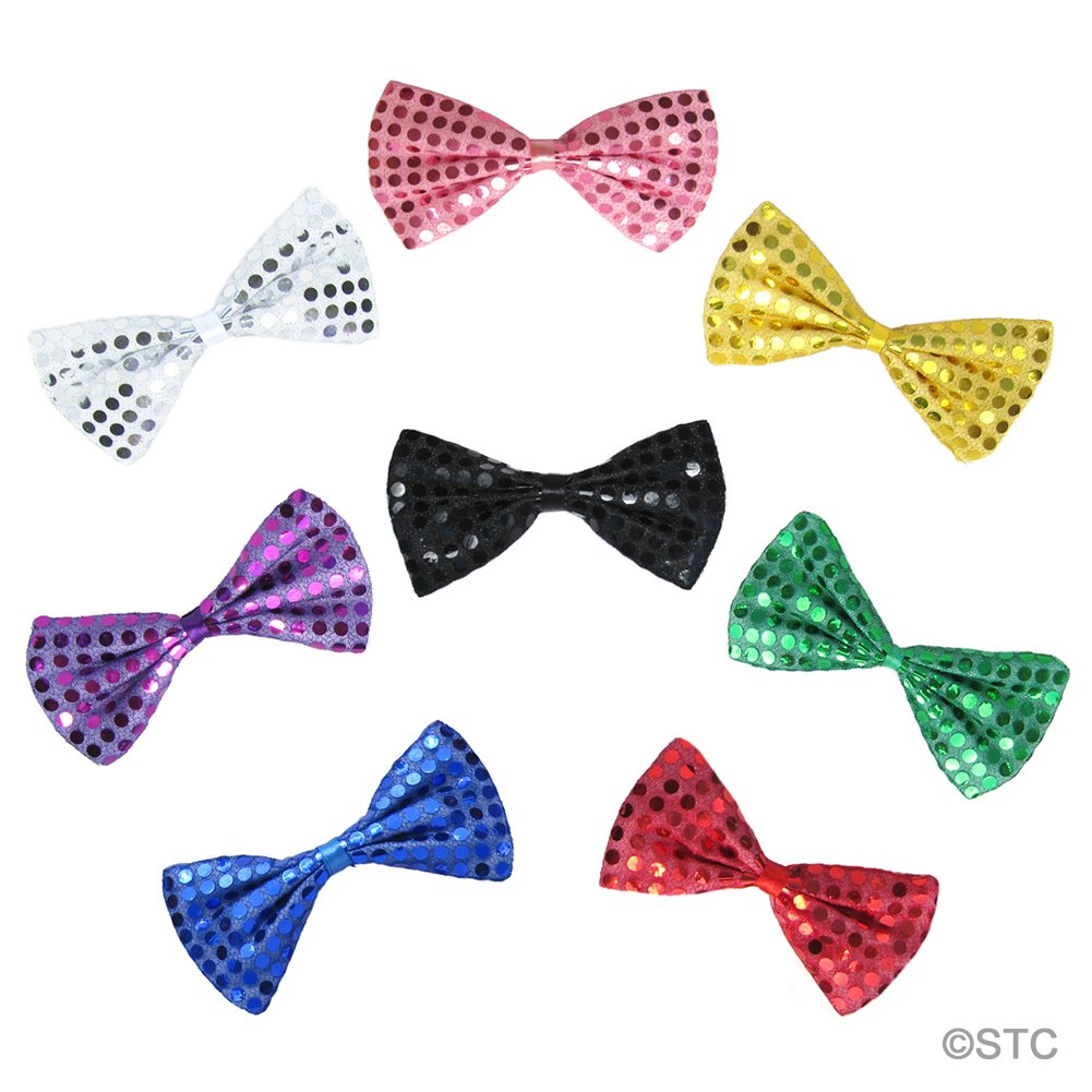 JOIZPAPA Men‘s Pre-Tied Bow Ties Metal Pearl Two-Layer Bowtie Adjustable Length Necktie