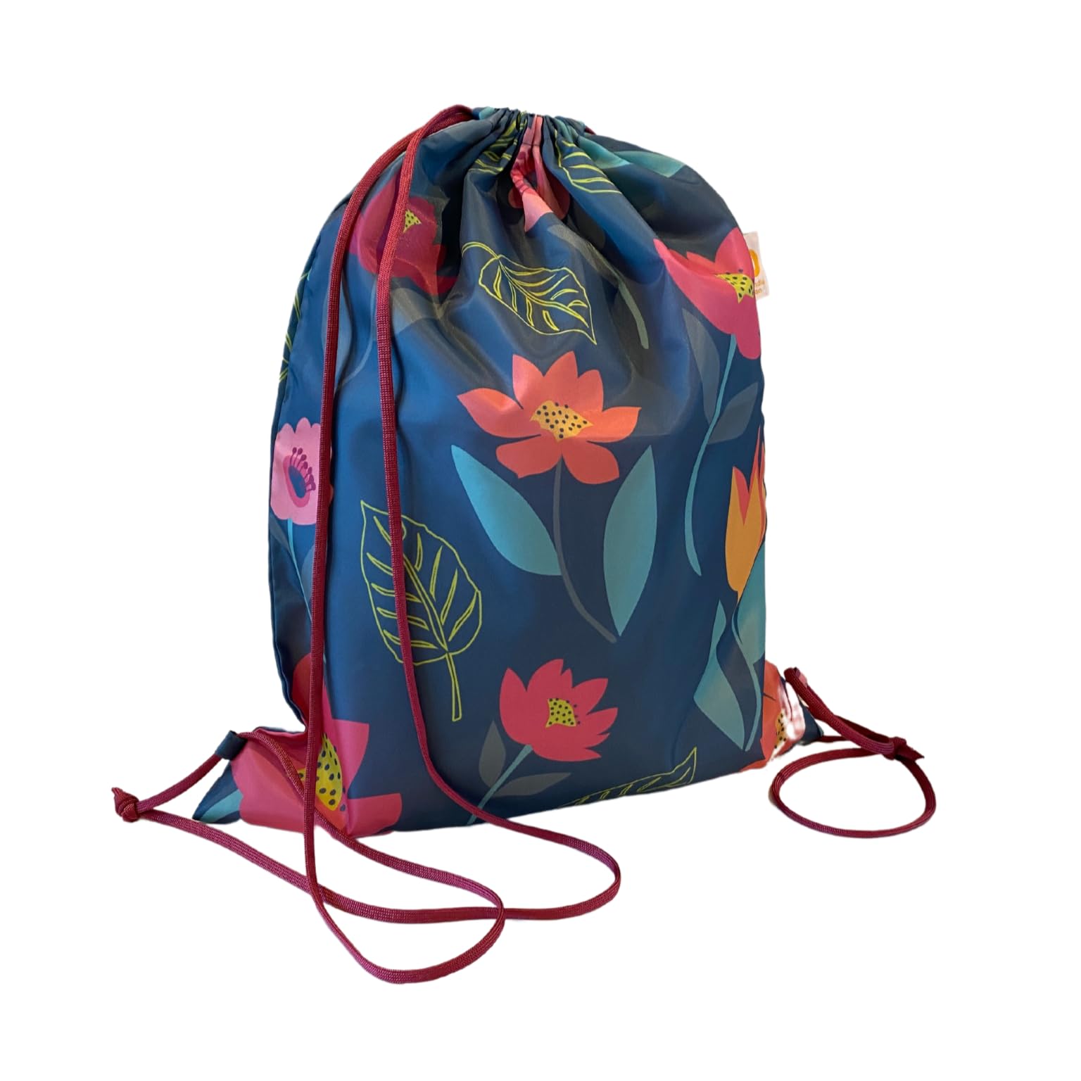 BundleBean - Drawstring Bag - Universal Fit - Great as a PE, Sports, Gym or Swimming Bag - Perfect for Holidays (Multicoloured Floral)