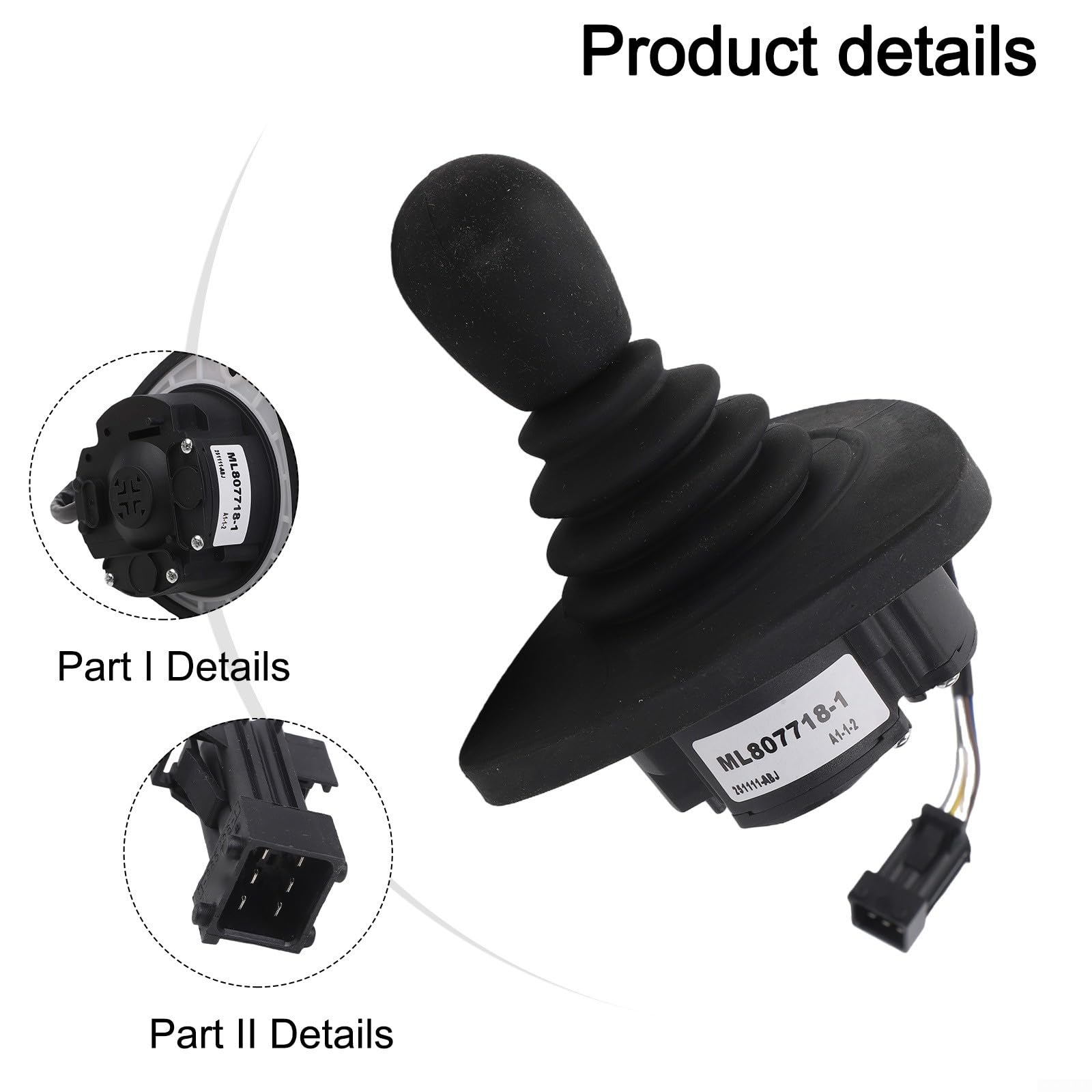 Joystick Controller Handle 7919040042 per carrelli elevatori Linde 335 336-2, unità di ricambio in plastica ABS, resistente all'usura, montaggio rapido, nero