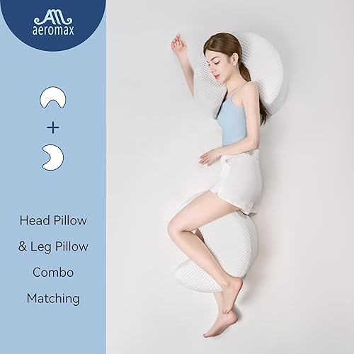 Miniatura 5 de Almohada de dormir lateral con agujeros para los brazos, almohada ergonómica de espuma viscoelástica para alivio del dolor cervical, cuello, hombros