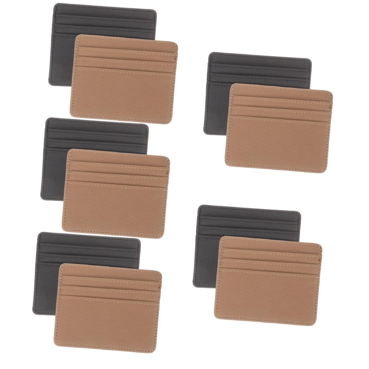 VILLCASE 10 Pezzi Titolare Del Credito Di Blocco Portafoglio D'identità Portafoglio Sottile in Pelle Portafoglio Di Credito in Pelle Alunno Documenti Sintetica Custodia in