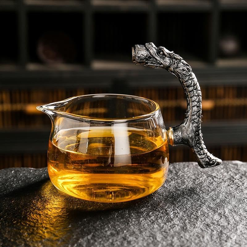 Amazon | 茶こし付きガラスティーポットセット 半自動ドラゴンティー