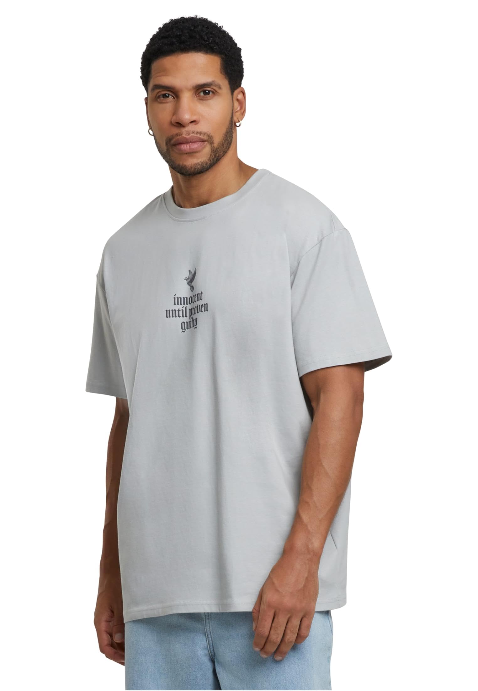 Mister Tee Gris Oversized T-Shirt Justice