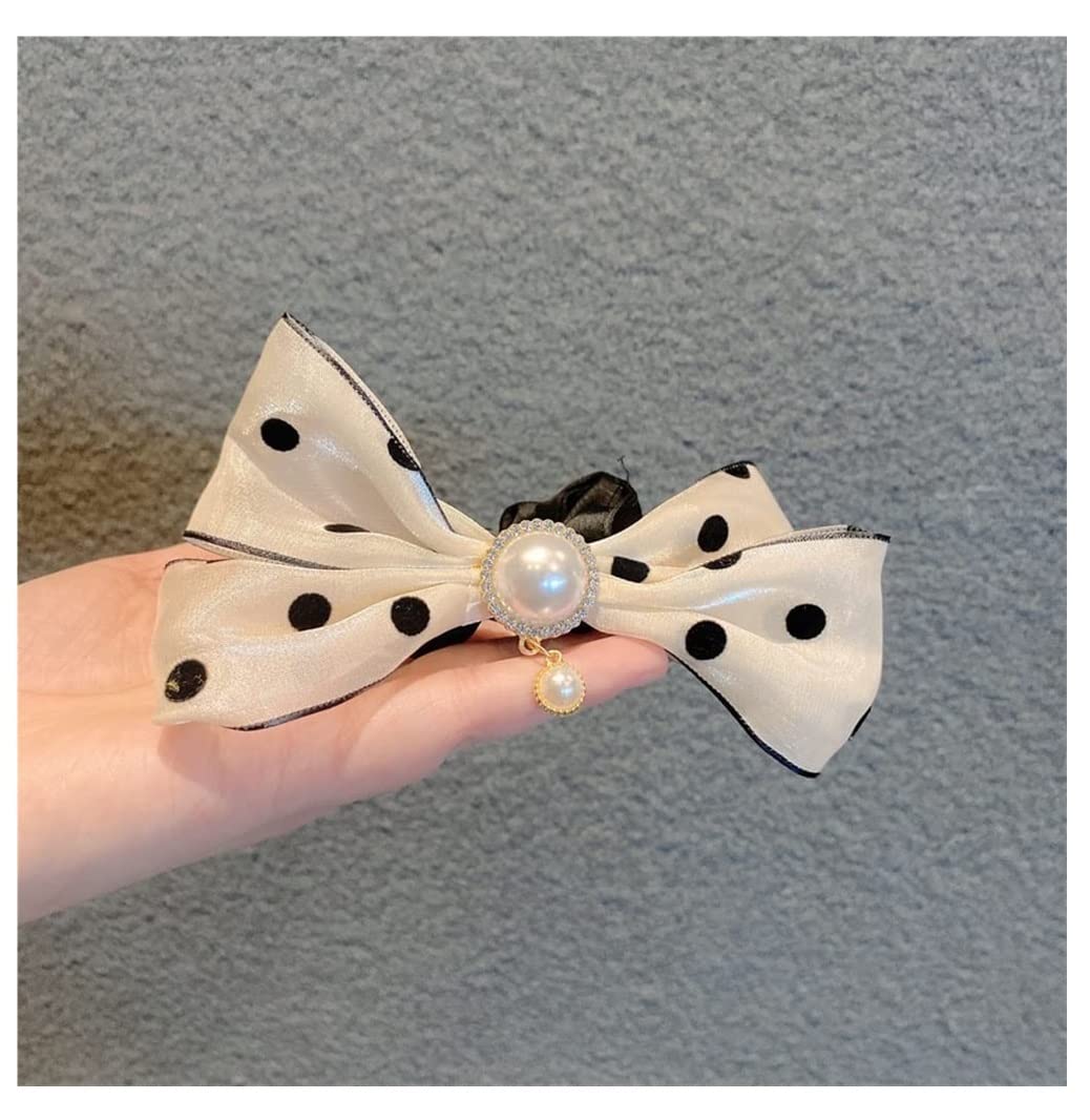 RUVOO Scrunchies per Capelli Elastici per Capelli Anello per Capelli con Nodo A Fiocco Testa A Pois Gioielli Testa per Capelli Corda per Capelli Anello per Capelli A Spirale Elastico per Capelli