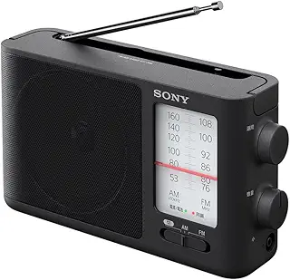 ソニー ポータブルラジオ ICF-506 : FM/AM/ワイドFM対応 電池駆動可能(単3形3本) ブラック ICF-506 C