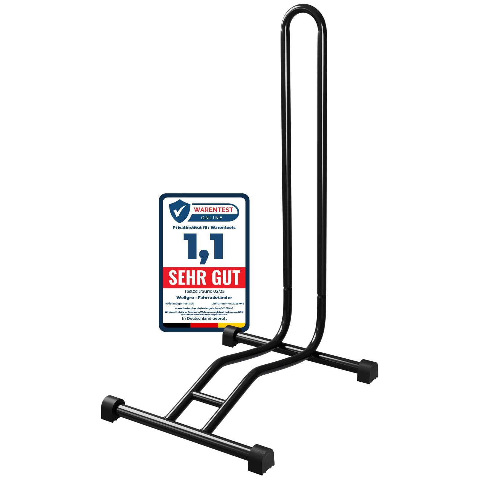 WELLGRO Fahrradständer - Stahl, sicherer Stand - Farbe schwarz
