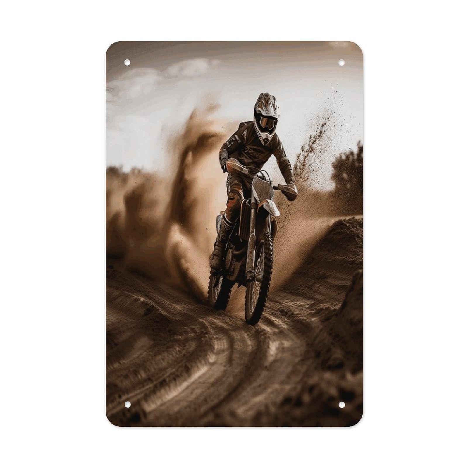 VstaDank Motocross Metal Tin Signs Personalized Wall Art Prints Decoration Art Poster Funny Vintage Tin Sign Iron Sheet Painting Metal Signboard Decor Painting for Wall Decor