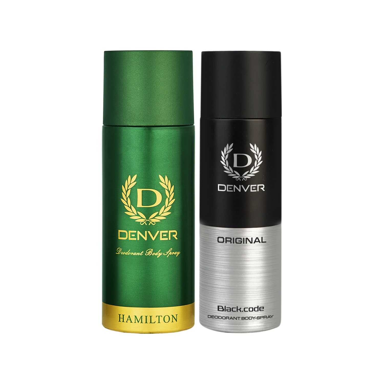 DENVER Hamilton & Black Code Deodorant For Men 150ML Each - Combo of 2 | Long lasting Deodorant For Men