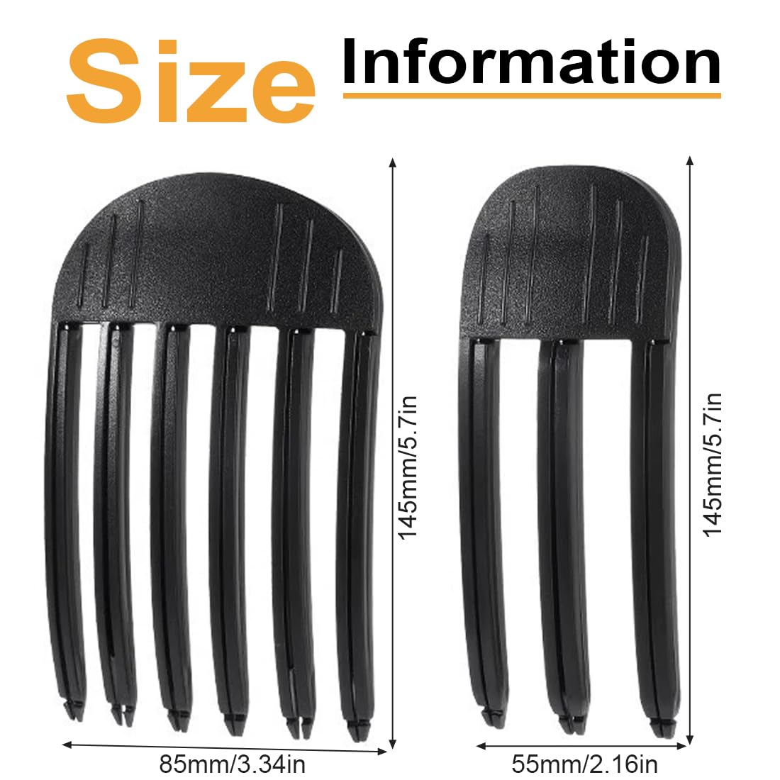NHQZ 2 Pz Clip Radice - Pettine Ricci | Arricciatura Radici (Nero)