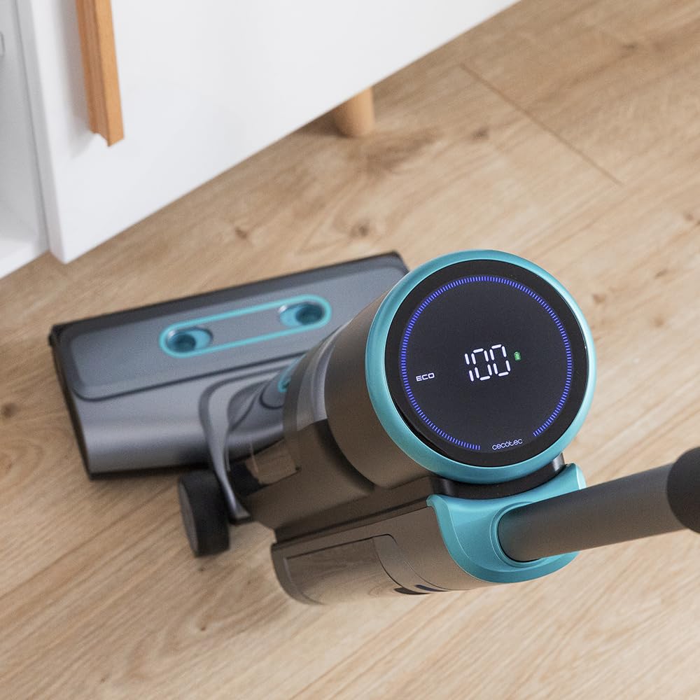 Cecotec Aspirapolvere e Lavapavimenti Intelligente con Base Autopulente FreeGo Wash&Vacuum Elite. 200W, Autonomia 35min, Aspira e Lava Contemporaneamente, Spazzola Autopulizia, Doppio Serbatoio 700ml