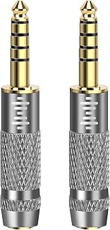 Geekria 4.4mm Male to (1/8'') 3.5mm/2.5mm Balanced Female Headphones Adapter, Aluminum Alloy Conversion Audio Plug, Gold Plated (2 Pack)