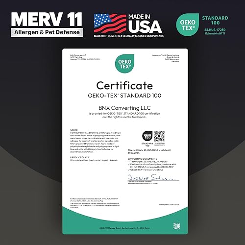 Miniatura 69 de BNX TruFilter MERV 13 - Filtro de aire para horno de CA de 20 x 20 x 1 pulgadas (paquete de 4) - Fabricado en Estados Unidos - Filtros de aire