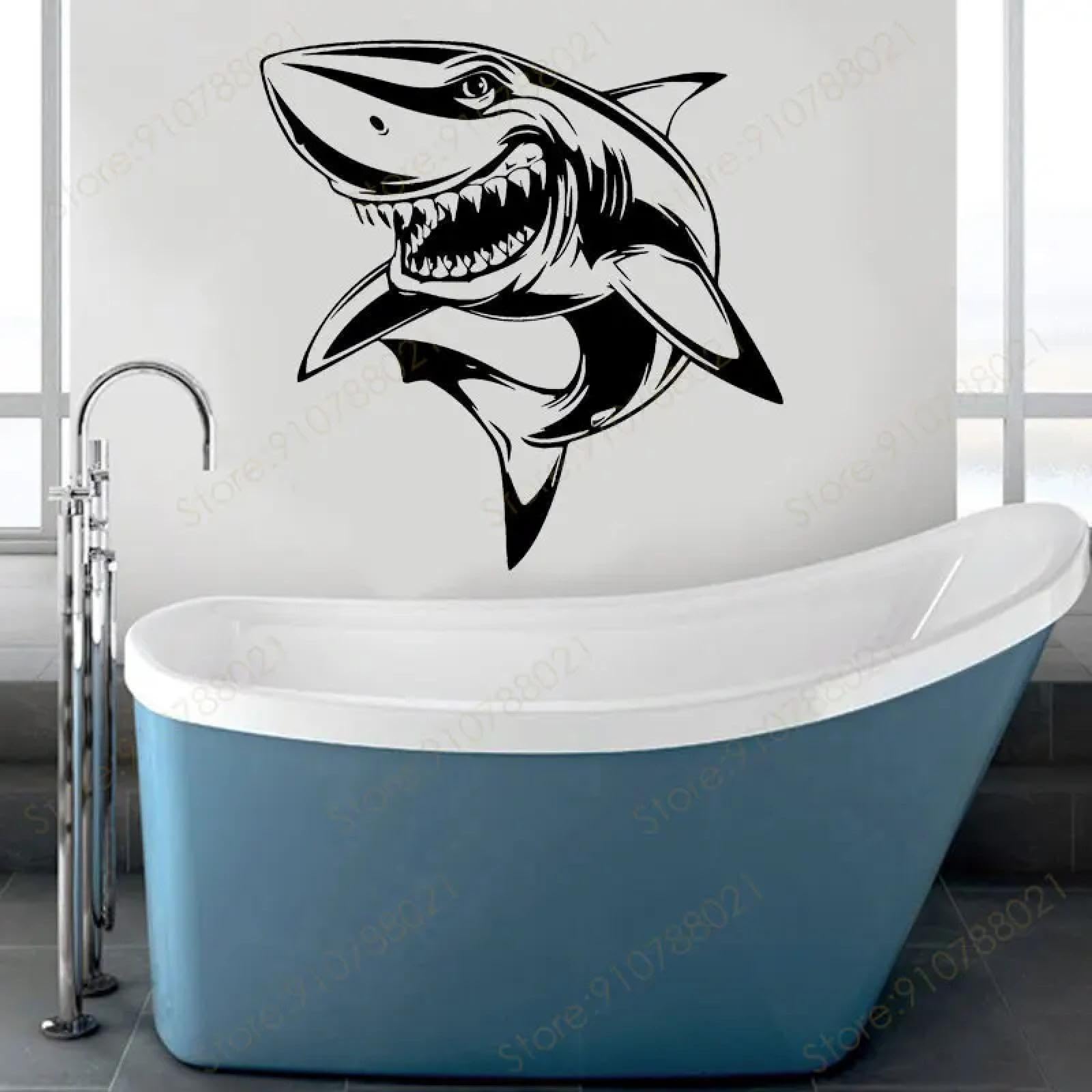 YOUOUSI Marine Animal wall Decals Featuring Fish, Sharks, and Other Marine Animals, Suitable for Indoor Children's Rooms, Nurseries, and bathrooms.