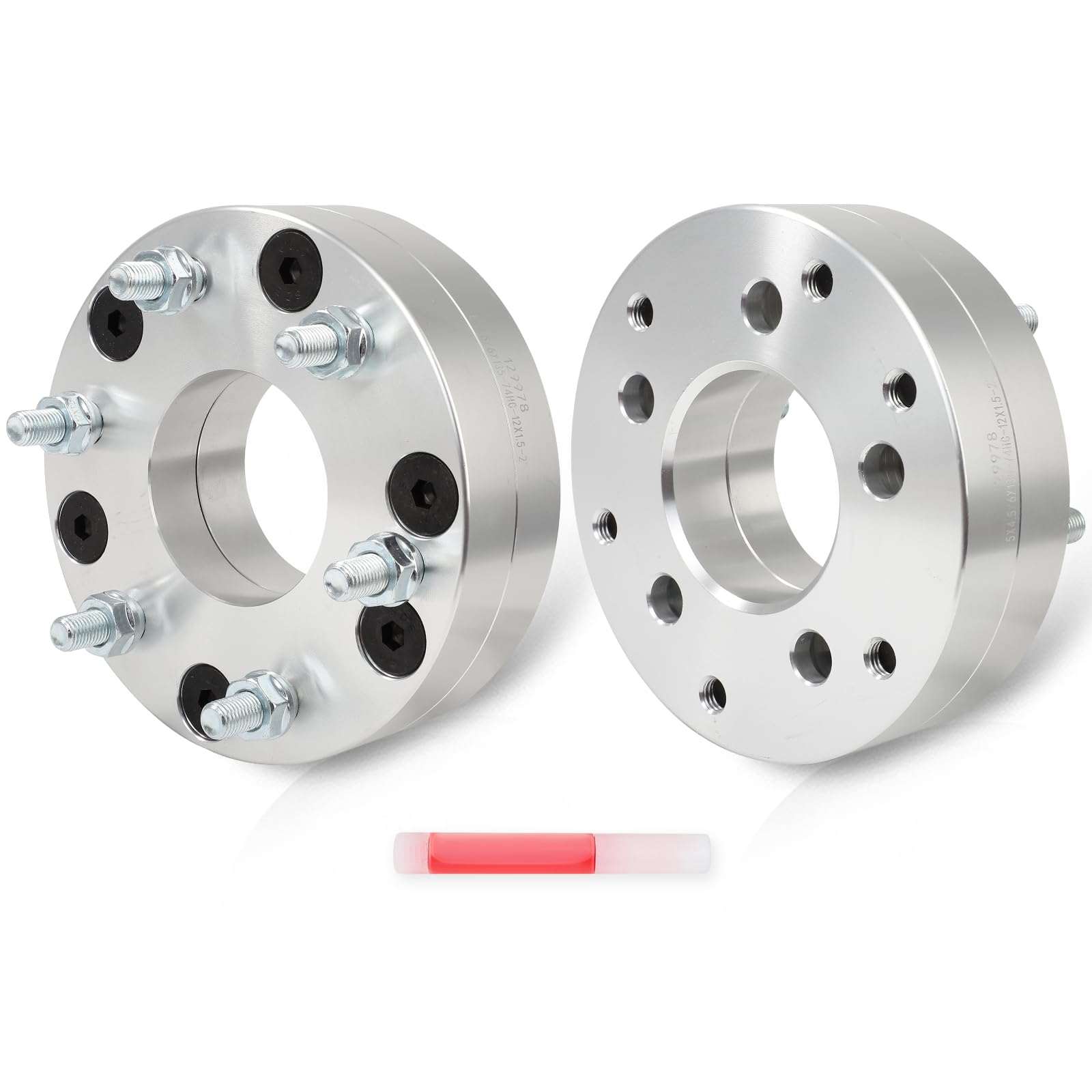 SCITOO 2Pcs 5x4.5 to 6x135 Wheel Adapters 2" Bore 74mm Stud 12x1.5 for Ford
