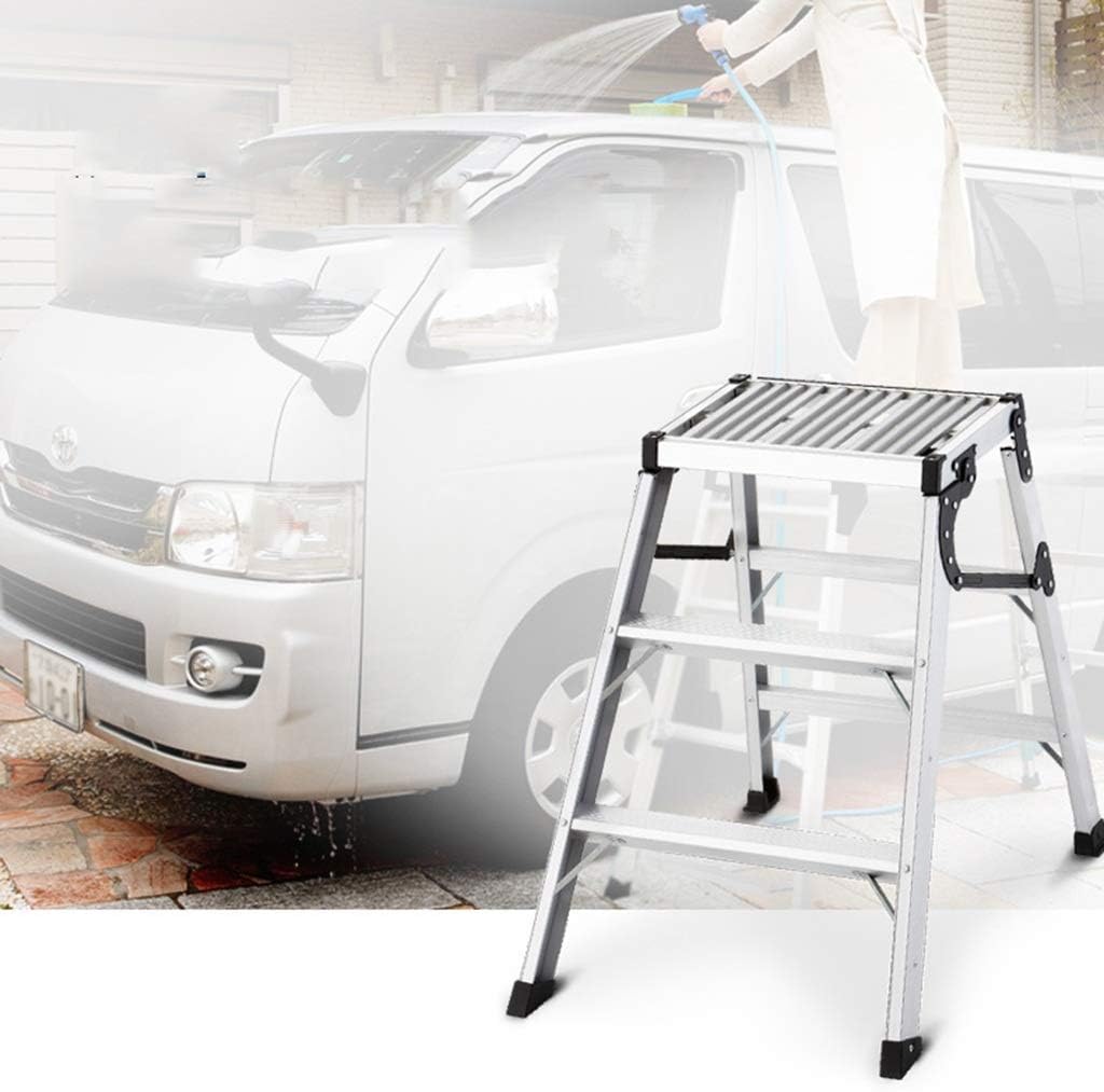 Step Stool Two-Step Ladder, Metal Non-Slip Household Ladder Multifunction Outdoor Folding Ladder Household Ladder/64 X 80 X 75Cm