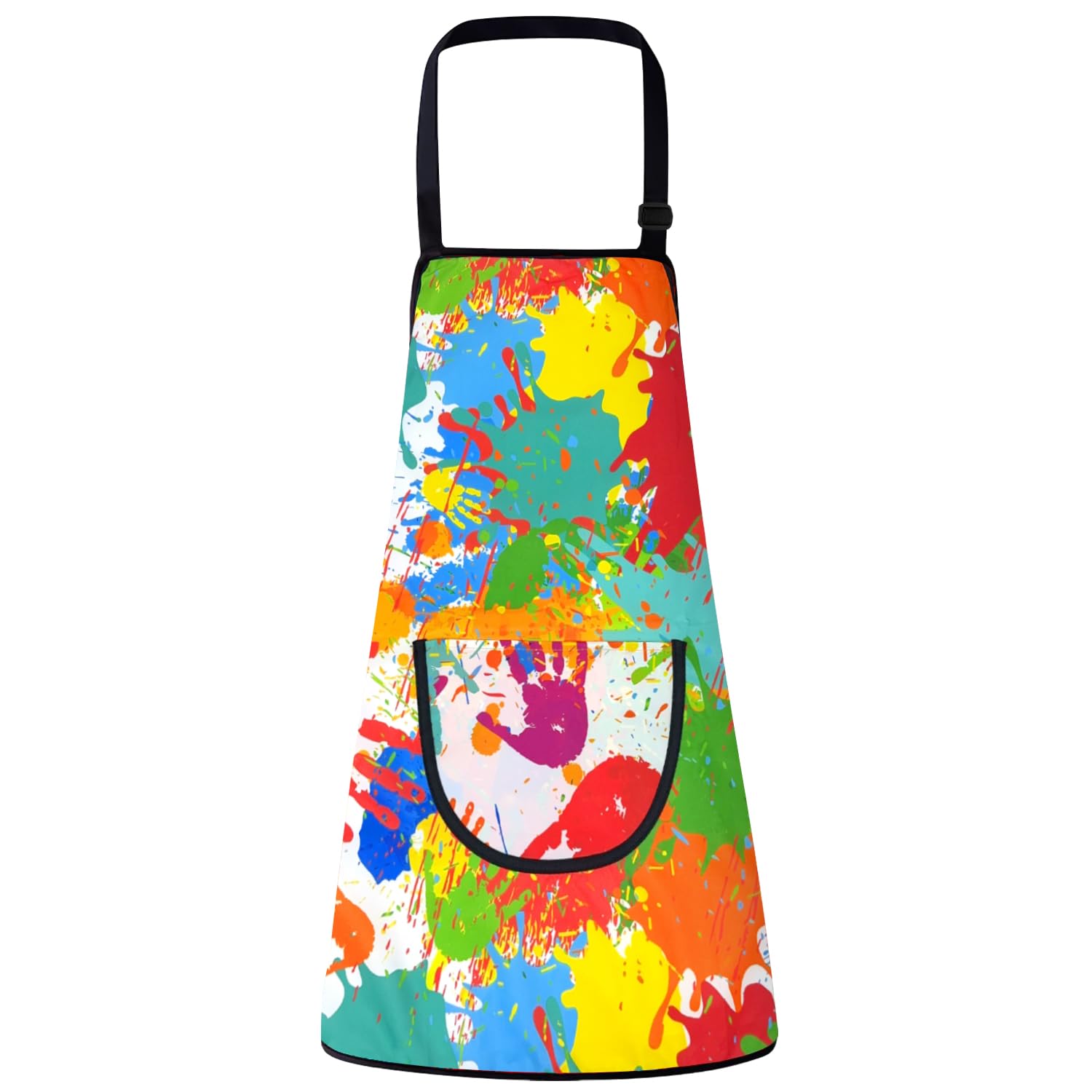 LECTNORE Kids Apron Waterproof Long Sleeve for Kids Children's Art Smock with Pockets for Painting Cooking Eating(Height 80-100cm