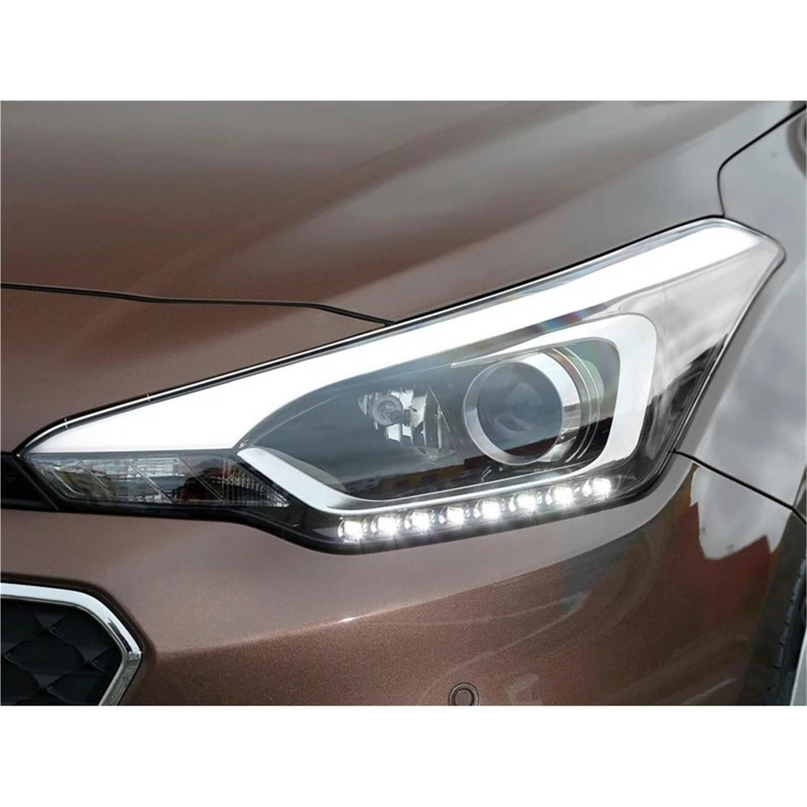 Copriobiettivo Faro Anteriore Auto Per Hyundai Per I20 2015-2018 Faro Lampada Faro Maschera Faro Anteriore Auto Copri Paralume Tappi Custodia Trasparente(Right)