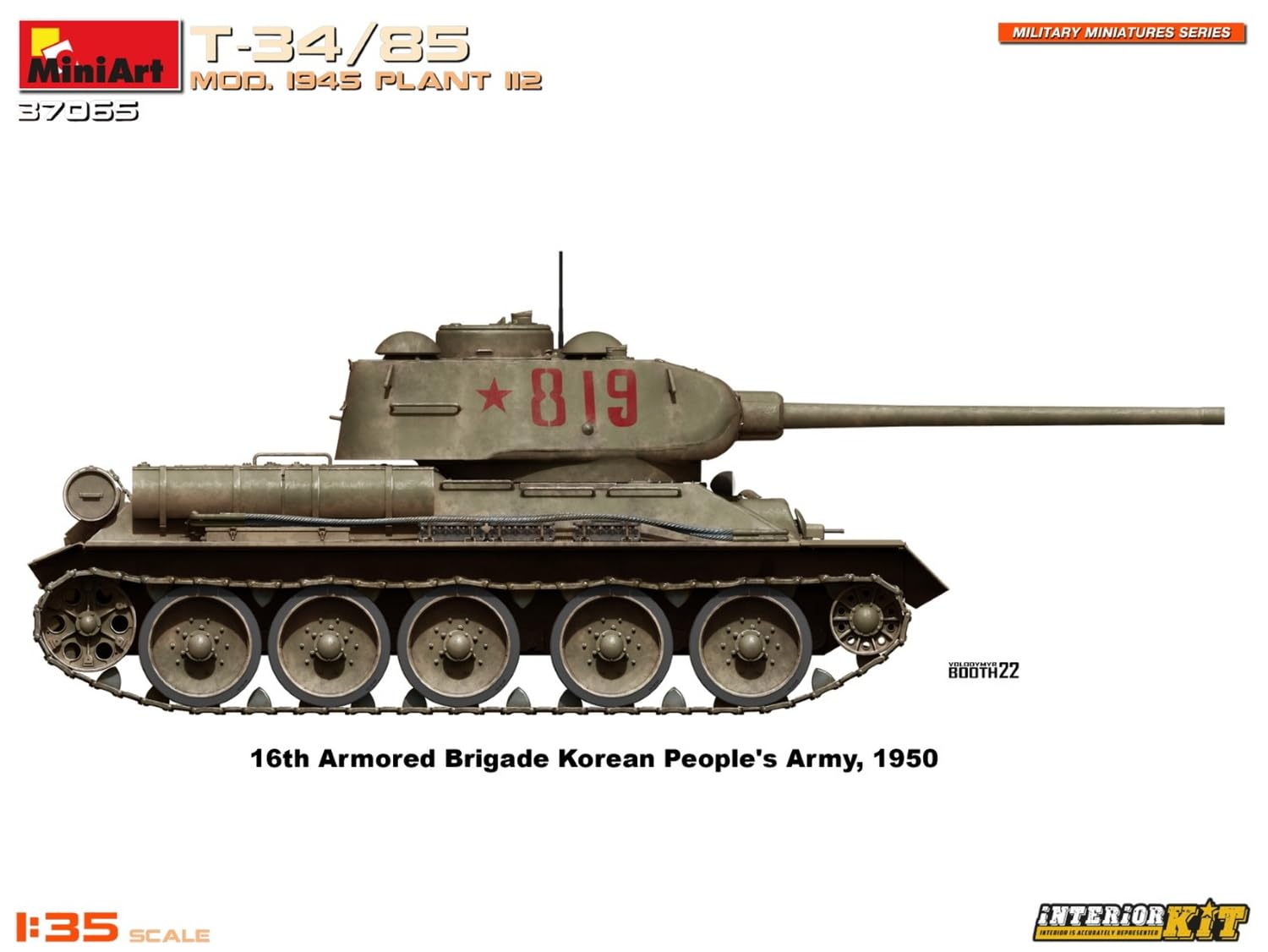MiniArt 1:35 - T-34-85 Mod. 1945. Kit Interior de Planta 112