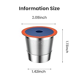 2 PACK Stainless Steel Reusable K Cups for Keuring 2.0 and 1.0, Reusable Coffee Pods for Coffee Maker, Sturdy Refillable K Cup,Permanent Filter