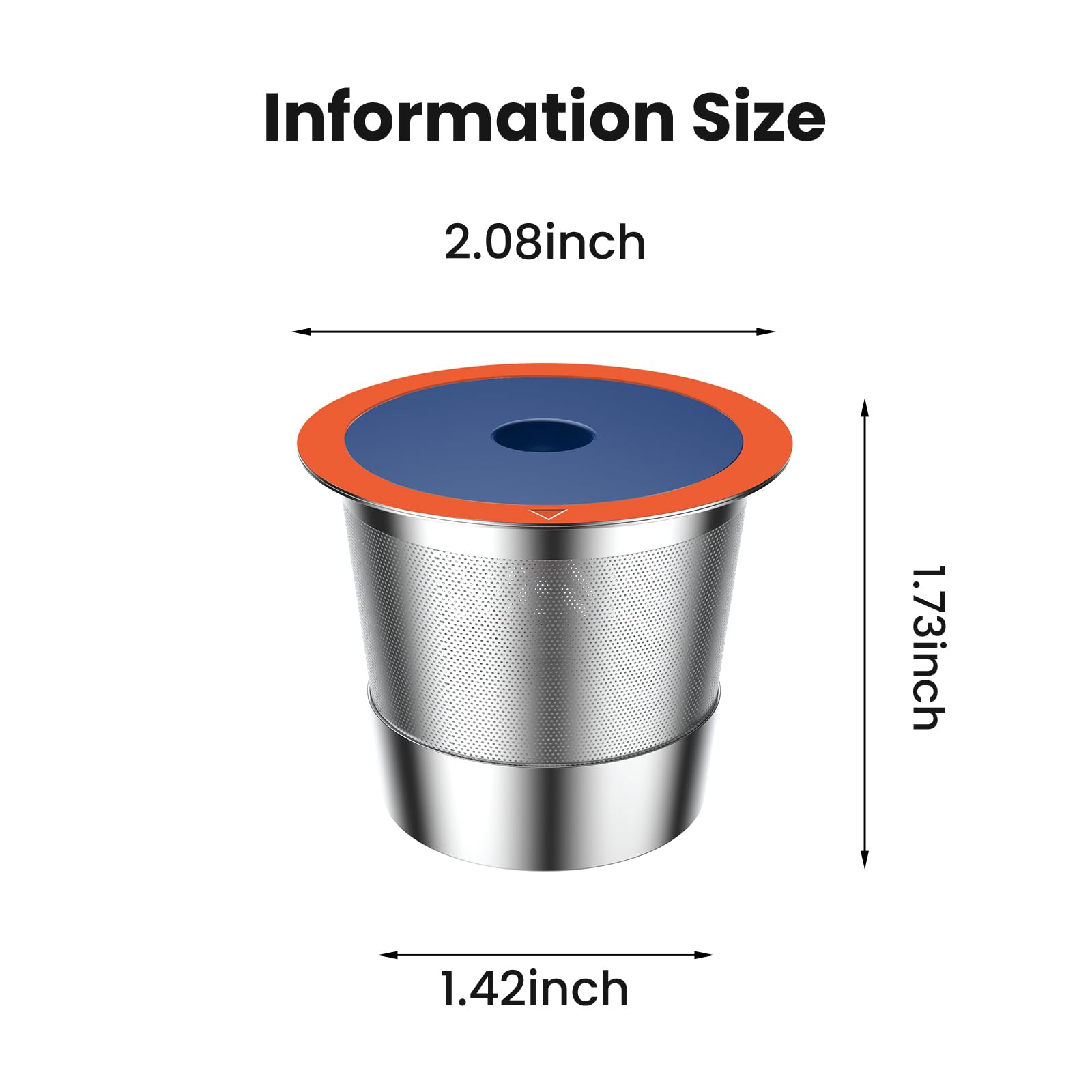 Paquete de 2 tazas K reutilizables de acero inoxidable para Keuring 2.0 y 1.0, cápsulas de café reutilizables para cafetera, taza K recargable resistente, filtros de cápsulas de café reutilizables