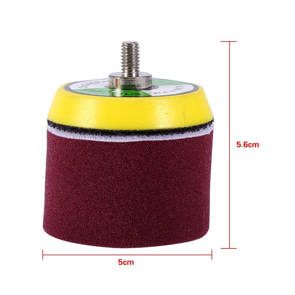 Yosoo Set 16 Spugne Lucidanti Per Auto 50mm (2 Pollici) - Per Levigatrice Pneumatica