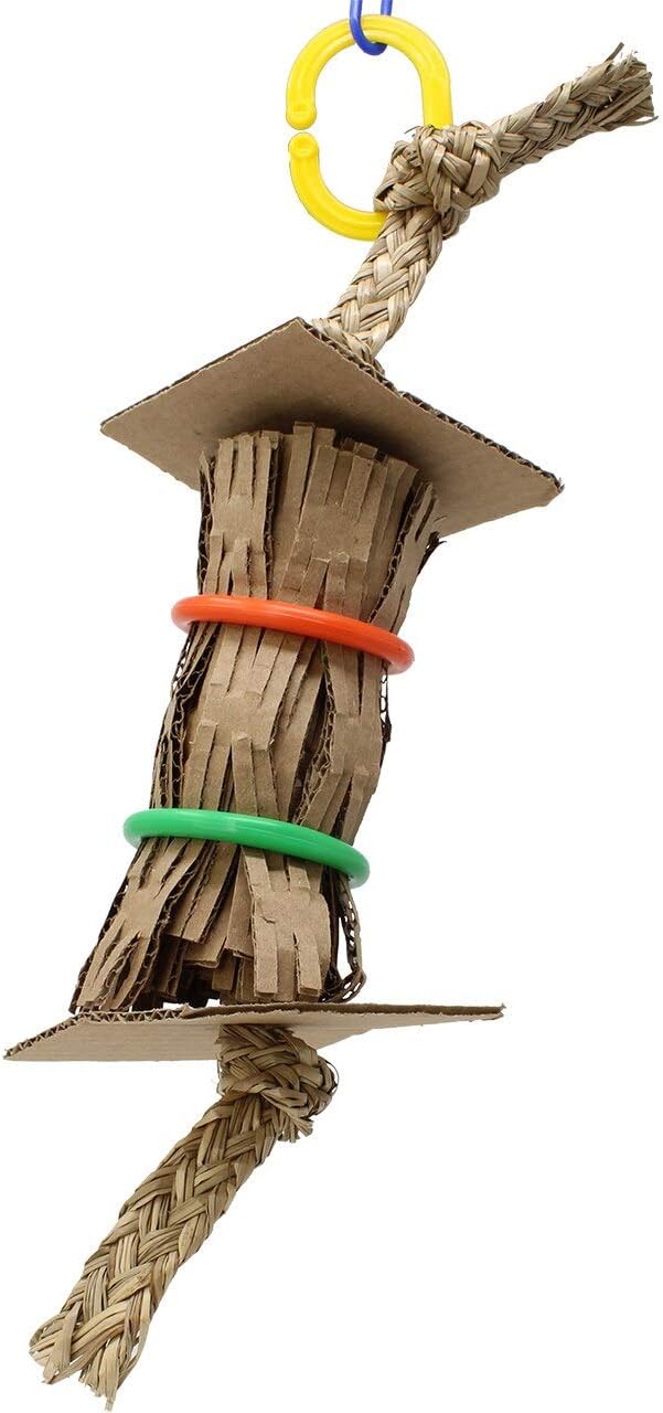 Bonka Bird Toys 2203 Ring Roll Shreddable Foraging Cardboard Parrot Cockatoo Amazon African Grey