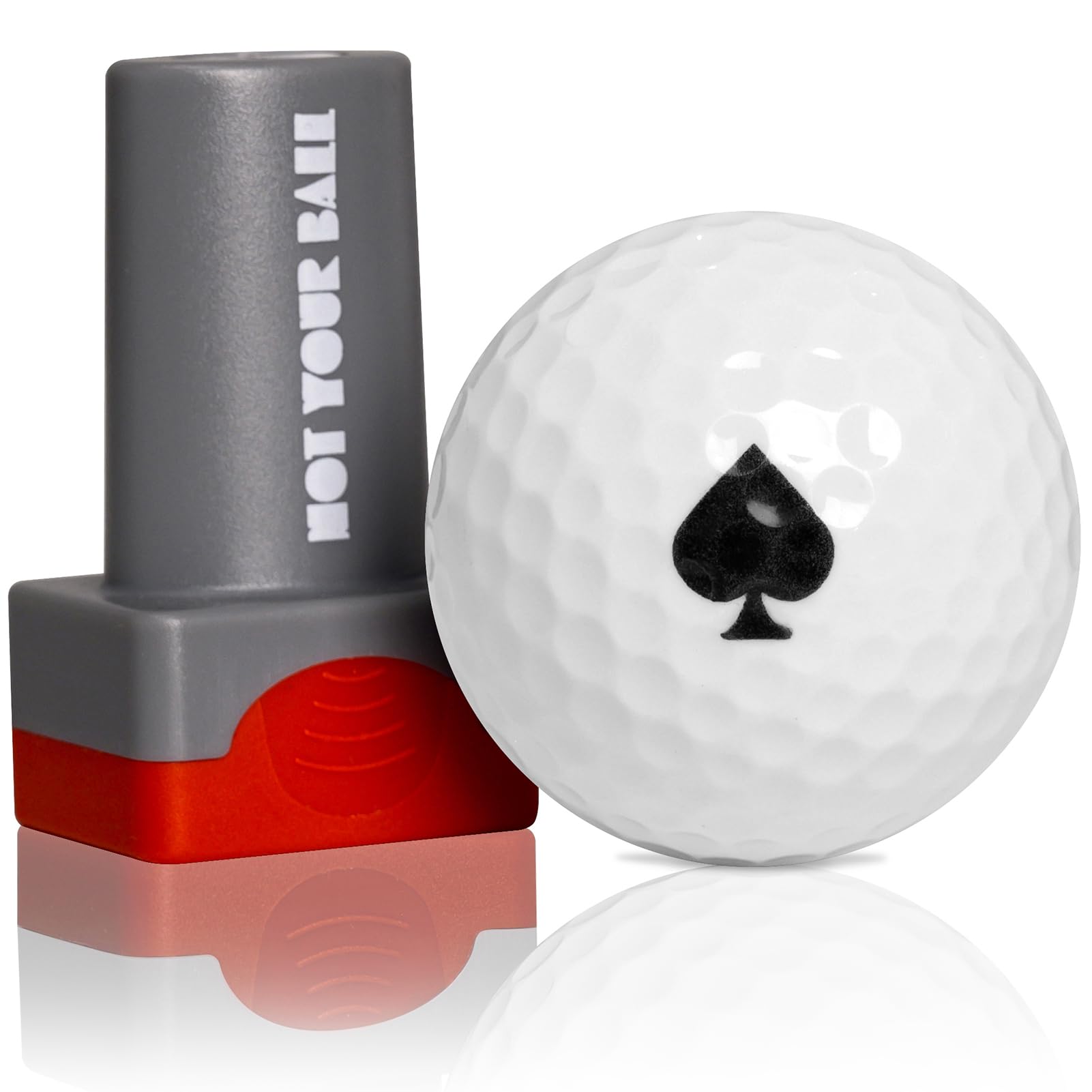 ZEETY Golf Ball Stamp, Golf Ball Stamper, Self-Inking Golf Ball Stamp Marker to Identify Golf Balls, Golf Gift Golf Accessories for Men and Women Golfers (SPADE)