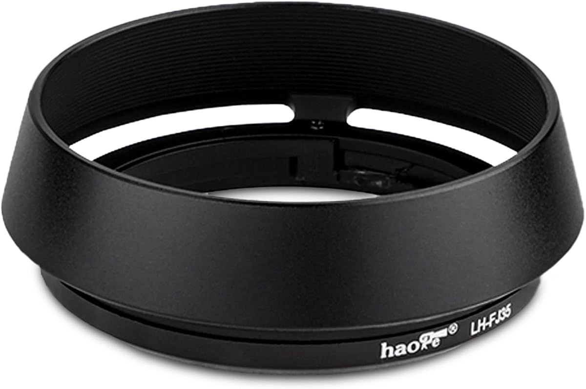 LH-FJ35 Bayonet Round Metal Lens Hood for Fujifilm Fuji Fujinon XF 35mm f/2 R WR XF35mmF2, XF 23mm f2 R WR XF23mmF2 and XC 35mm F2 XC35mmF2 Lens Replace LH-XF35-2