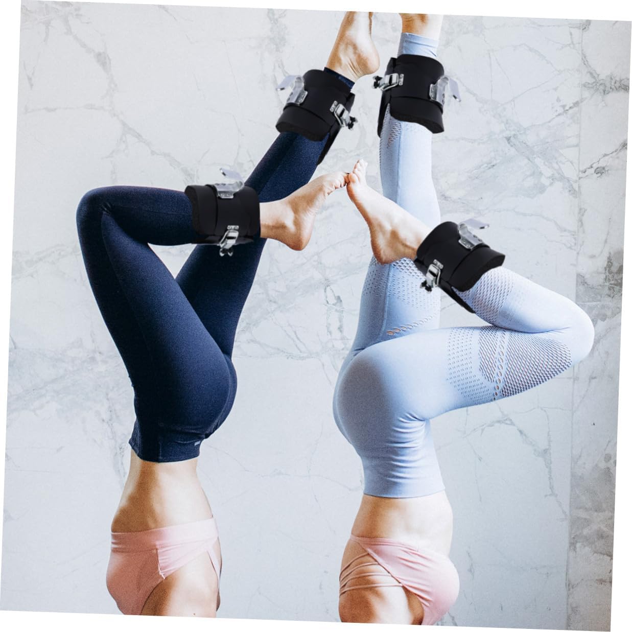 HANABASS Inversion Gravity Boots Ankle Support with Heavy-Duty Hooks, Hanging Exercise Equipment for Home Gym Strength Training