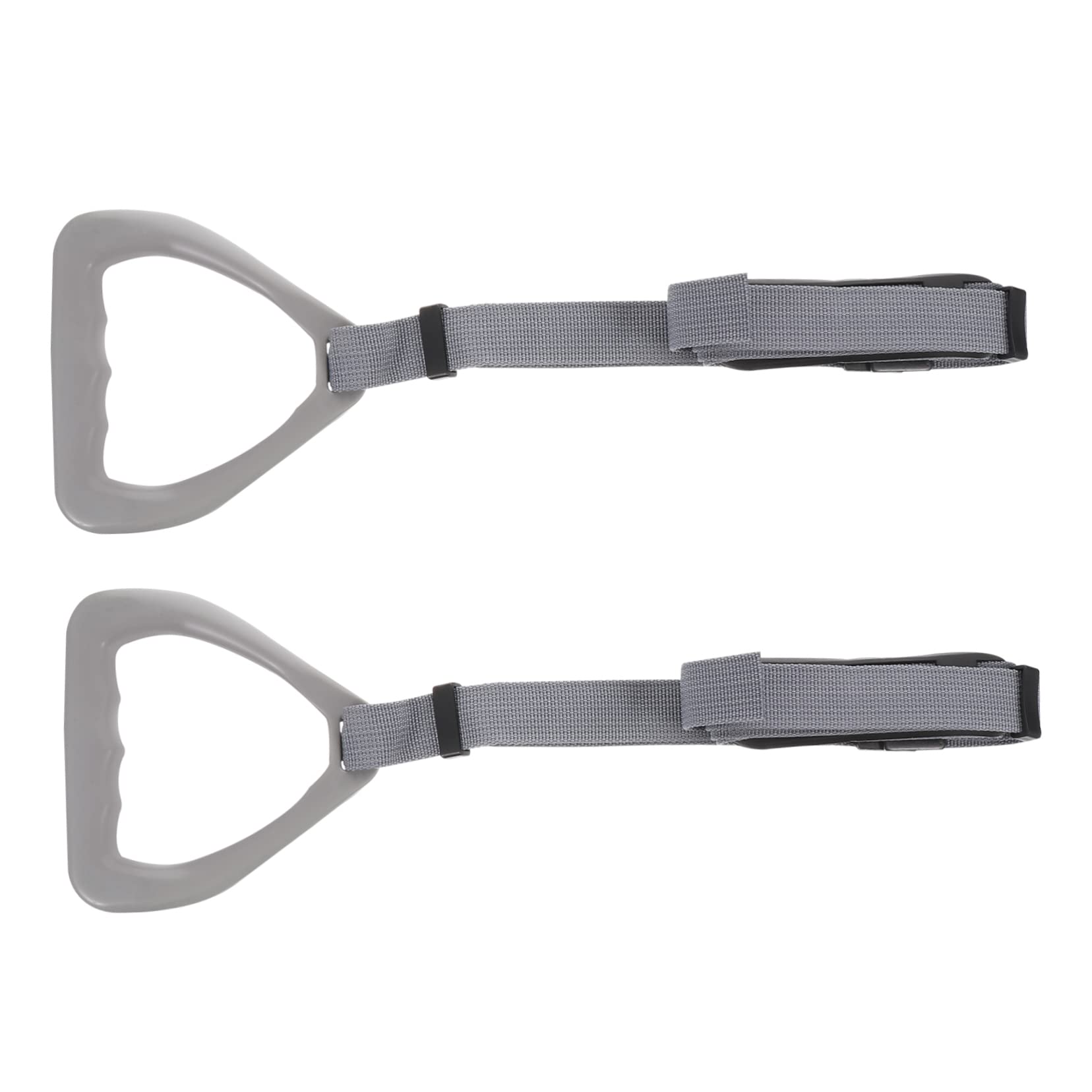 Happyyami 2 Pcs Fitness Rings Workout Gymnastic Muscle Squat Training Straps Women Fitness Equipment Gym Rings High-Strength Abs Handle Grey