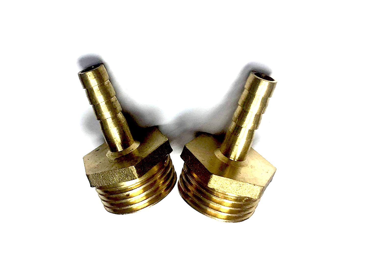 VEDA 2 x 6 mm to 1/2" BSP Thread Solid Brass Hose Tail Connector Barbed to BSP Male Thread. Pond/Pool/Hose Pipe Adapters