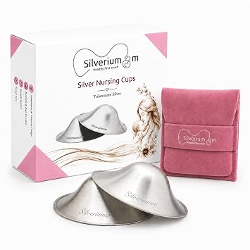 Silveriumom Silver Nursing Cups, Nipple Shields & Covers for Breastfeeding