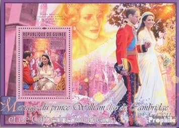 Guinea Miniature Sheet 1956 Complete. Issue unmounted Mint/Never hinged ** MNH 2011 Prince William & Katherine Middleton Stamps for Collectors British Royal Family Diana, Charles, Elisabeth ..