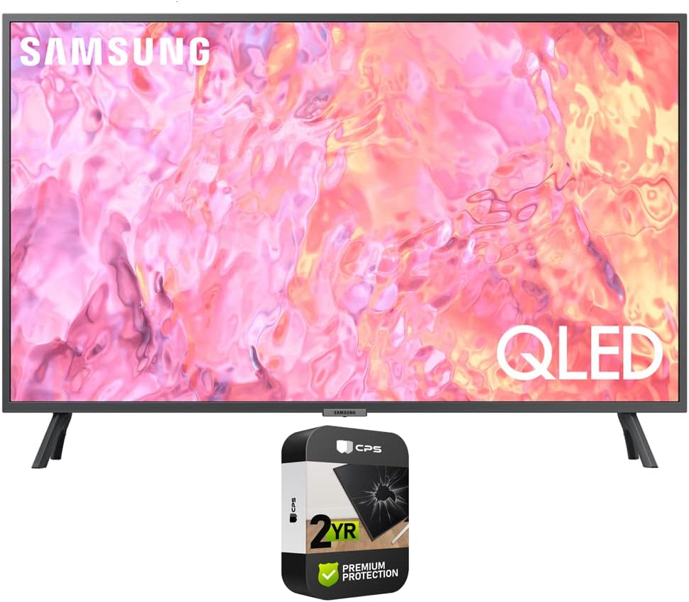 SAMSUNGQN65Q60CAFXZA 65 Inch QLED 4K Smart TV 2023 Bundle with 2 YR CPS Enhanced Protection Pack