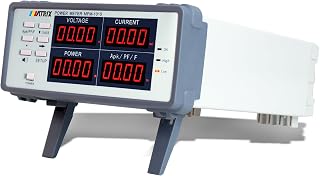 MATRIX Benchtop Digital Power Meter MPM-1010, High Precision Single-Phase AC/DC Power Meter 1-300V, 2mA-10A, 0.3-300W, 15-650Hz, True RMS Voltage Current Power Factor with Sound Light Alarm