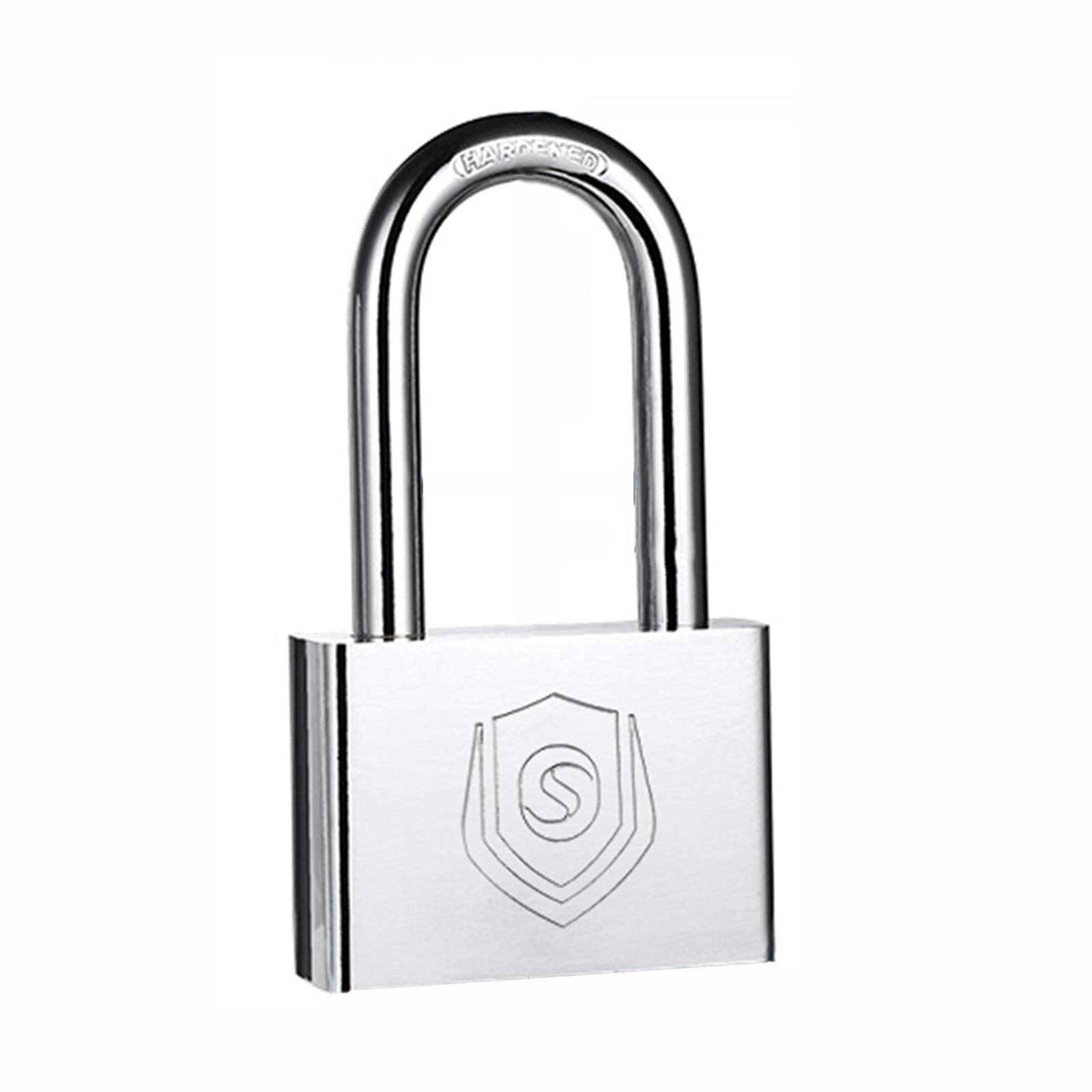 Padlock Steel Key with 4 Keys,The Width of The Lock Body is 30mm,40mm,50mm,60mm,70mm,Rust-Proof(Long Lock,50mm)