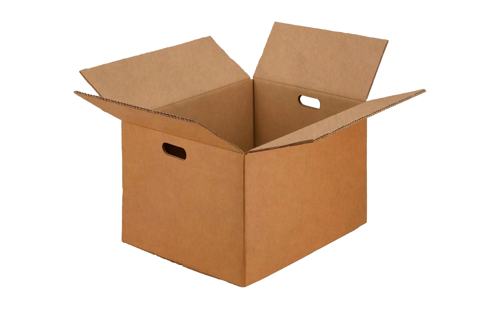 MagazziniGM, Lote de 5 cajas de cartón resistentes para mudanzas, envíos y embalajes seguros, cajas avana robustas y reutilizables (80 x 60 x 60 cm, doble onda con asa)