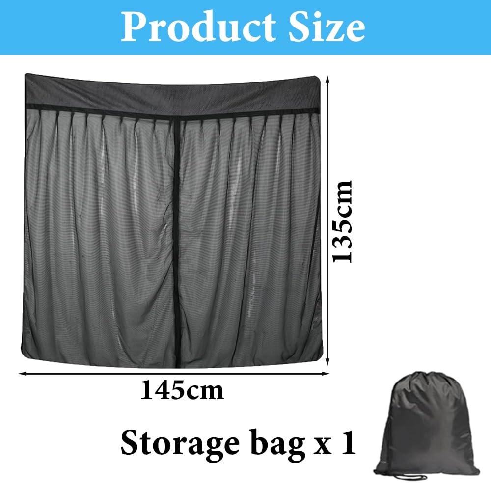 moustiquaire magnétique pour Ford Transit Custom & Campervans, hayon arrière van, 135 x 145 cm