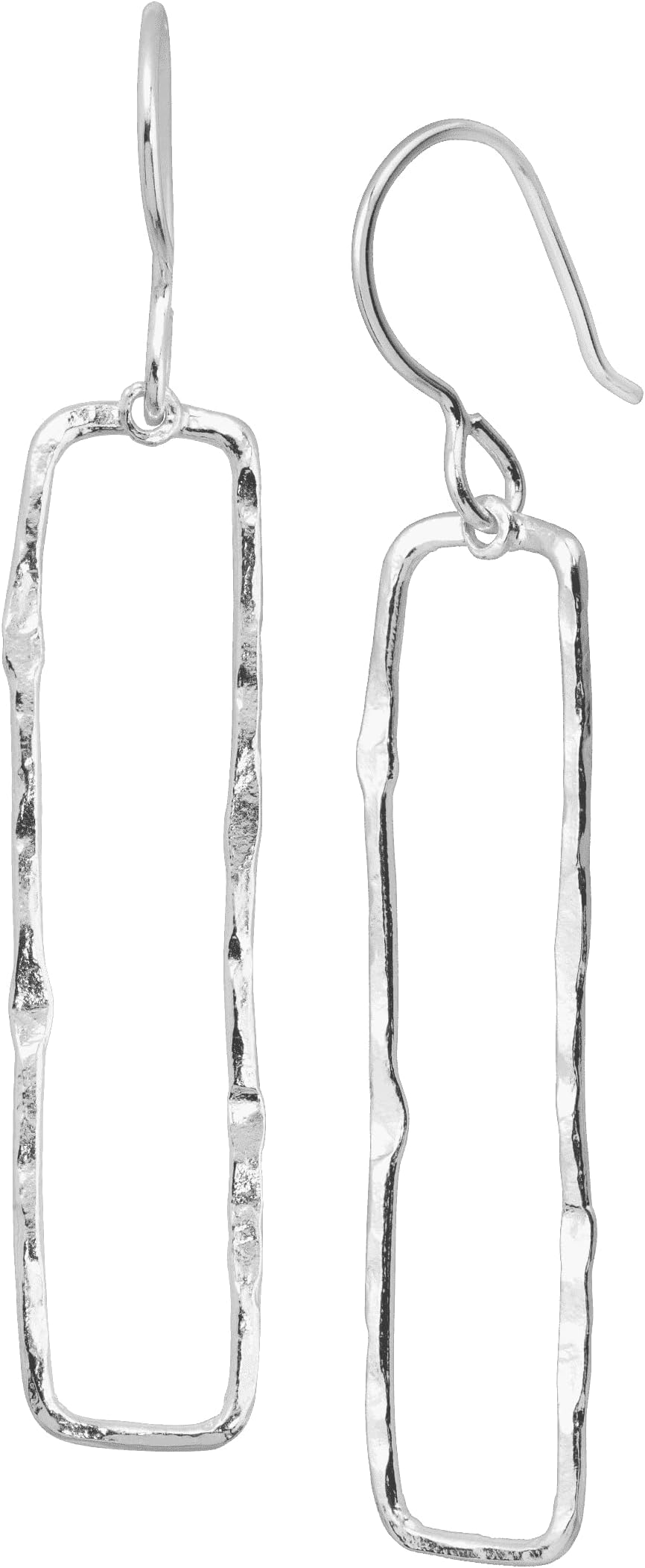 Balancing Act' Drop Earrings in Hammered Sterling Silver